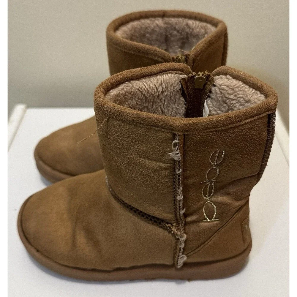 Bebe Girls Faux Fur Lined Brown Winter Toddler Girl Boots Sz 7 Needs New Insoles